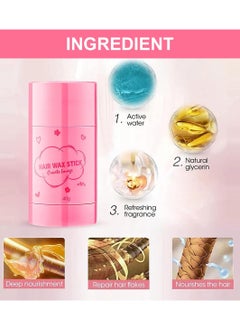 OCHEAL 2 Pack Hair Wax Stick for Women, Hair Slick Stick Wax for Hair Flyaways  Frizz Hair Edge Contrl, Non Greasy Long Lasting  - Image 2
