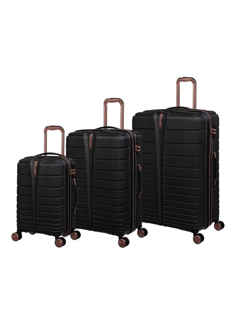 it Luggage it luggage Fascinate, Unisex ABS Material Hard Case Luggage, 8x360 degree Spinner Wheels, Expandable Trolley Bag, Telescopic Handle, TSA Type lock, 16-2871-08, Size Medium, Color Black  - Image 3
