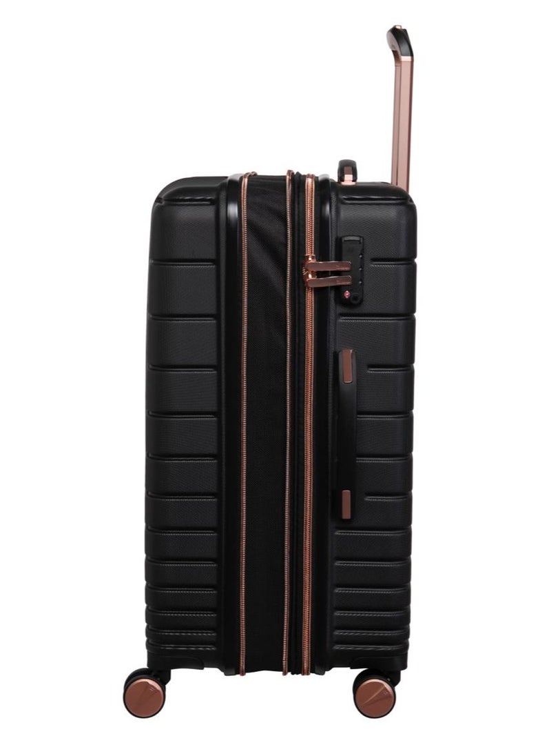 it Luggage it luggage Fascinate, Unisex ABS Material Hard Case Luggage, 8x360 degree Spinner Wheels, Expandable Trolley Bag, Telescopic Handle, TSA Type lock, 16-2871-08, Size Medium, Color Black  - Image 2