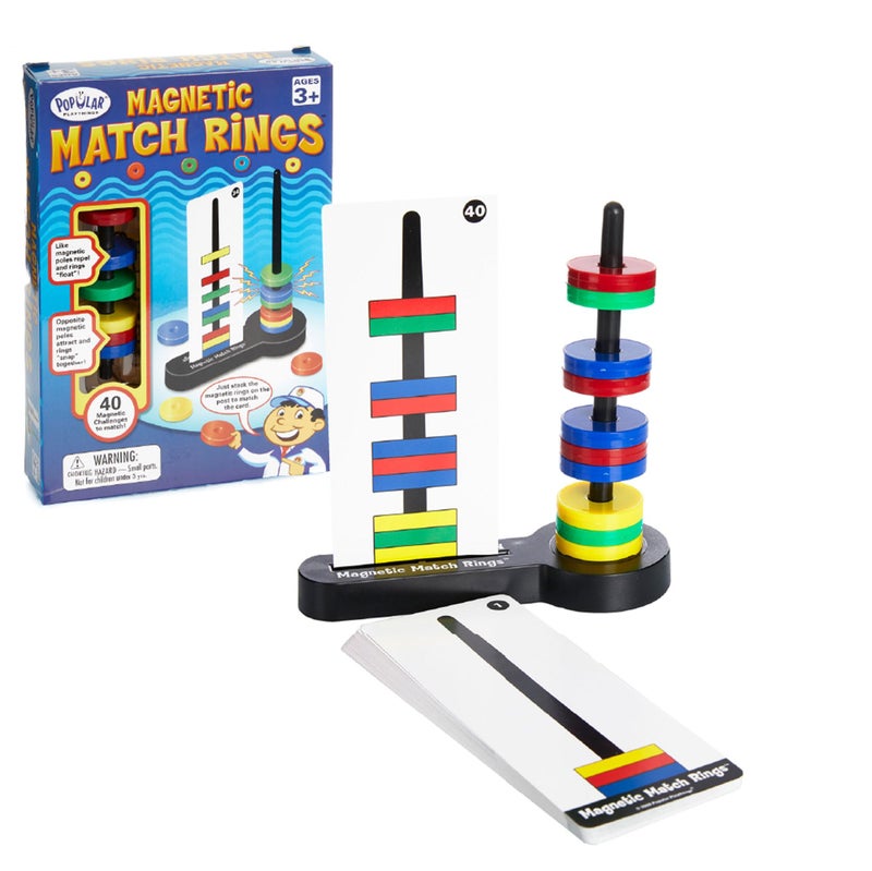 Popular Playthings Magnetic Match Rings, Magnet Matching Game STEM Learning Toy for Kids - Image 1