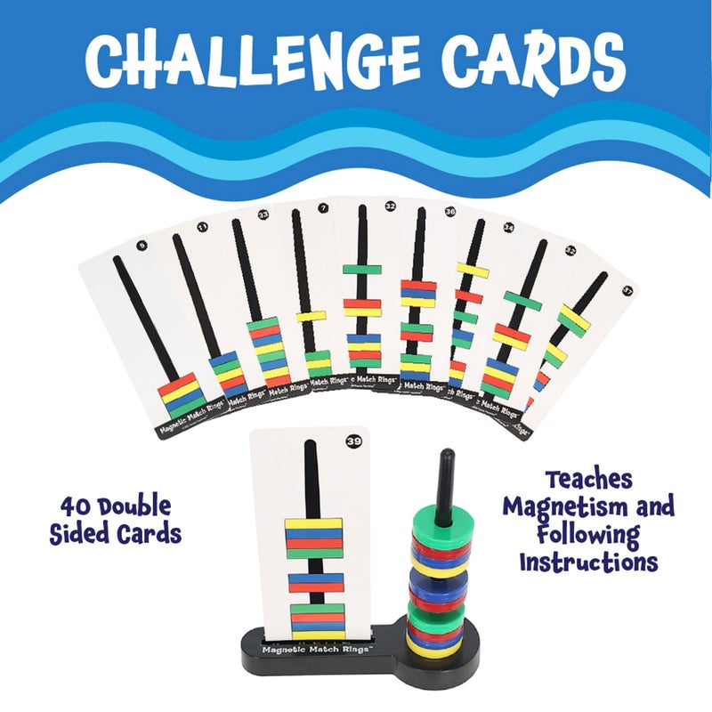 Popular Playthings Magnetic Match Rings, Magnet Matching Game STEM Learning Toy for Kids - Image 4