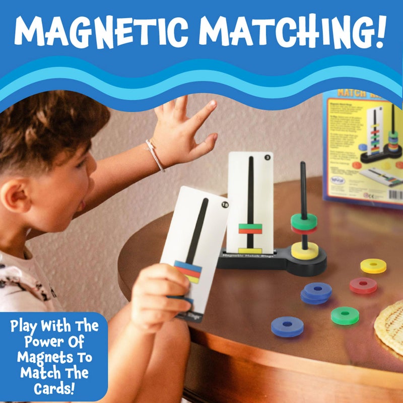 Popular Playthings Magnetic Match Rings, Magnet Matching Game STEM Learning Toy for Kids - Image 2