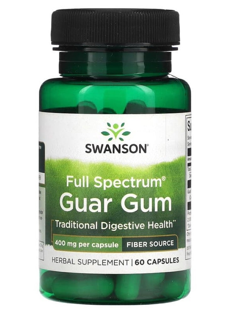 Swanson, Full Spectrum Guar Gum, 400 mg, 60 Capsules