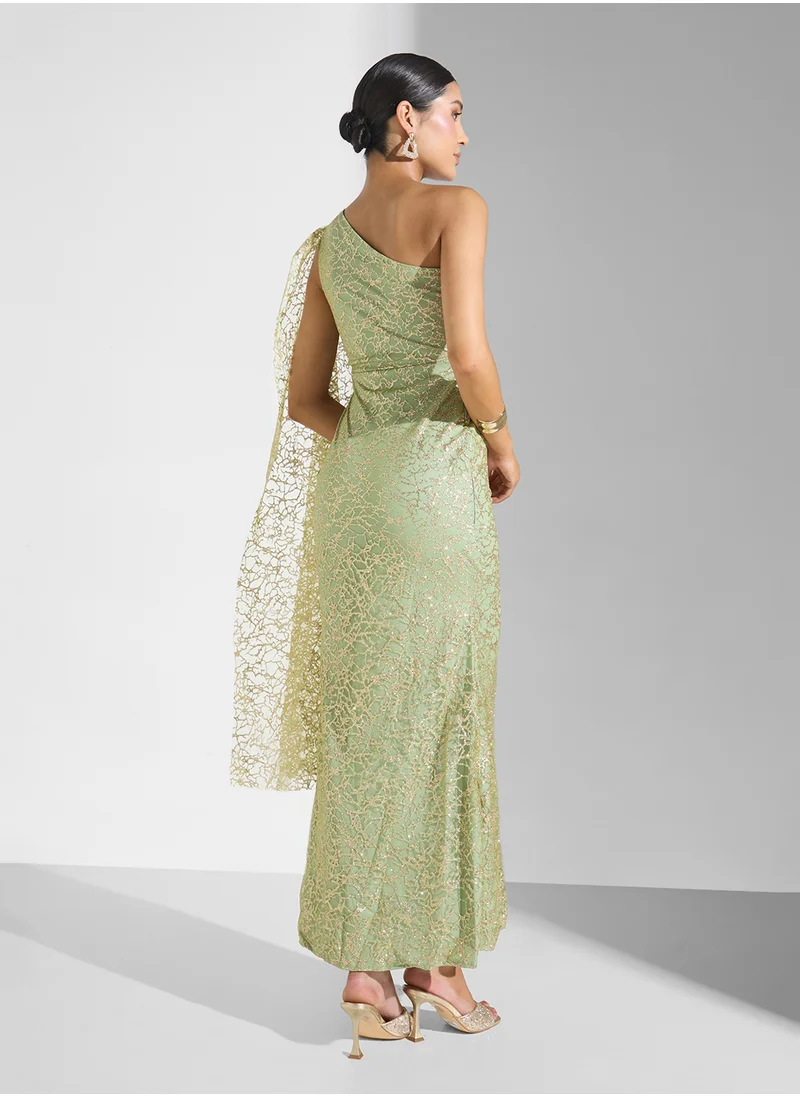 نمشي x One Shoulder Trail  Dress