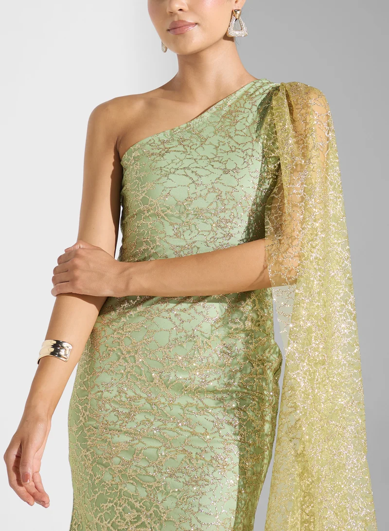 Namshi x One Shoulder Trail  Dress
