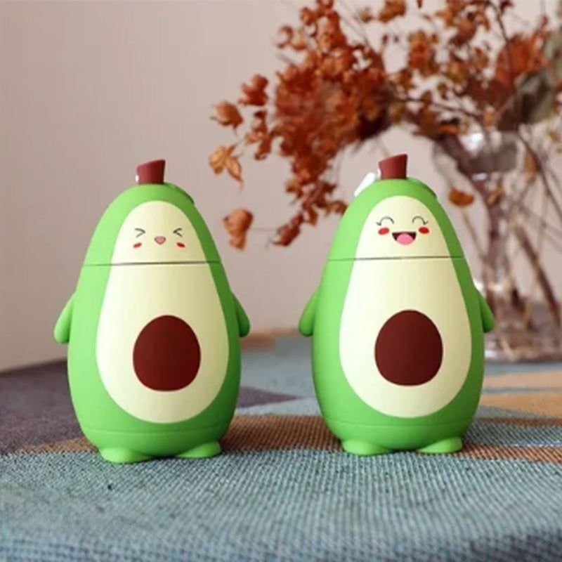 Cartoon Avocado Glass Double Layer Cute Water Cup Portable Girl Juice Drinking Cup Student Gifts with Portable Carrying Rope - Image 5