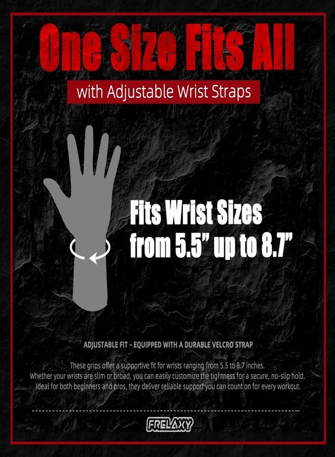 Frelaxy Weight Lifting Grips, 3-in-1 Wrist Straps with Strong Non-Slip Rubber Palm & Fully Enclosed Neoprene Padding for Pull Ups, Deadlifts, Rows, Lat Pulldowns (Brown, One Size) - Image 5
