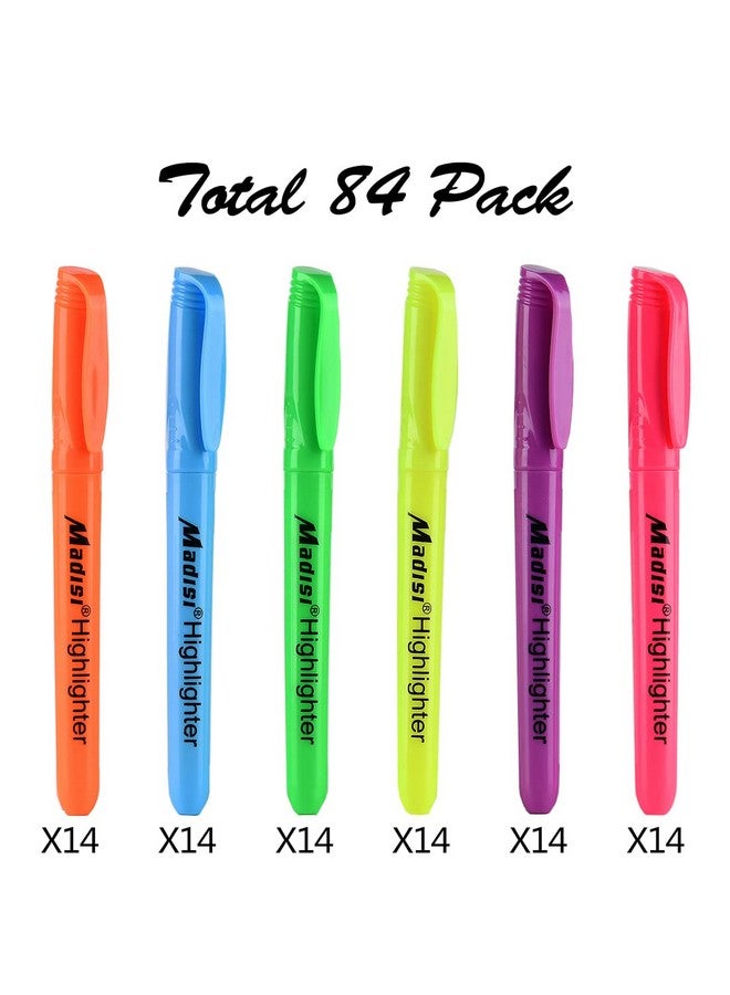Madisi Highlighters, Chisel Tip, Assorted Colors, Bulk Pack, 84-Count - Image 2