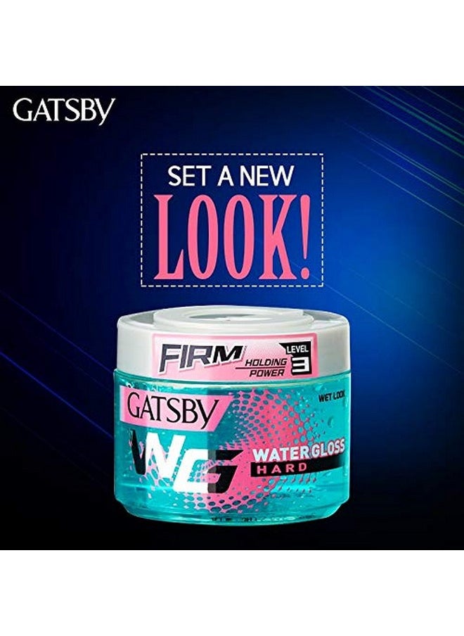 GATSBY Leather Water Gloss Hard Wet Look Hair Gel Shine Effect Long Lasting Hold Non Sticky Easy Wash Off Holding Level 3 300Gm  - Image 3