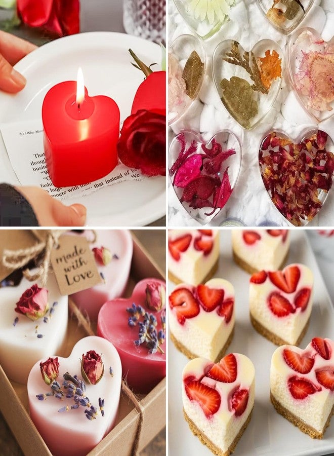 LEBERY Heart Chocolate Molds Silicone 2 Pcs Heart Shaped Muffin Cake Pan Mold Hearts Candy Jello Molds Nonstick Silicone Mold for Baking Hearts Valentine Cupcake Pan for Brownies, Tartlets and Egg Bites - Image 4