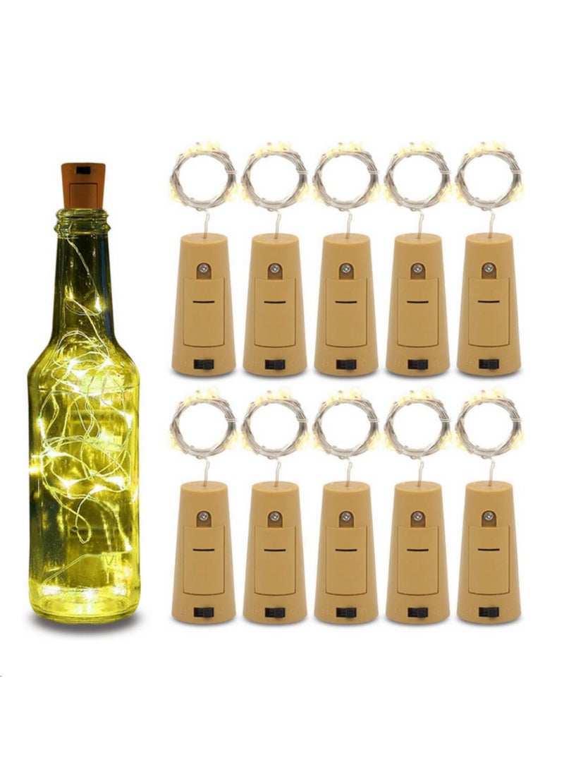 2M 20LEDs Warm White Wine Bottle Cork Lights Battery Powered String Lights for Wedding Party Christmas Halloween Bar Home Decor Creative Lighting - Image 1