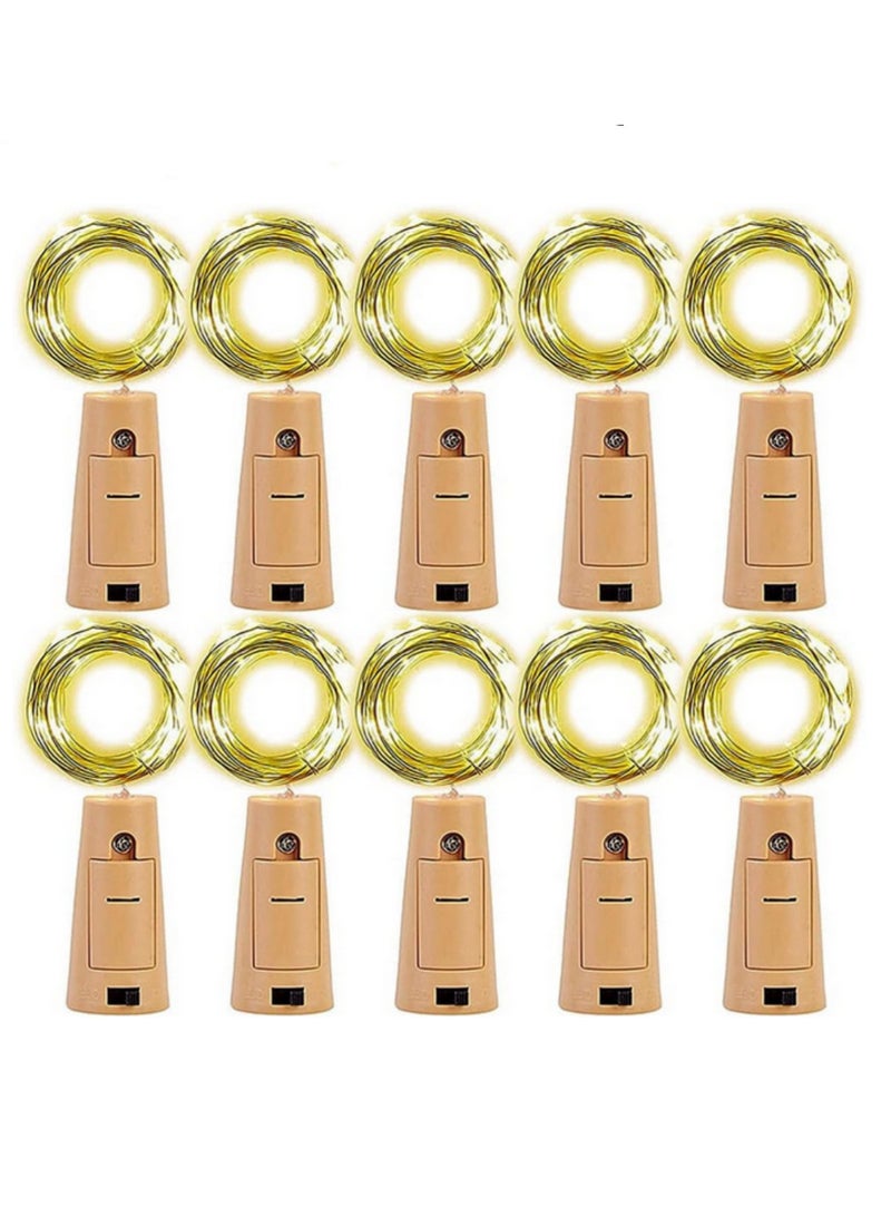 2M 20LEDs Warm White Wine Bottle Cork Lights Battery Powered String Lights for Wedding Party Christmas Halloween Bar Home Decor Creative Lighting - Image 4