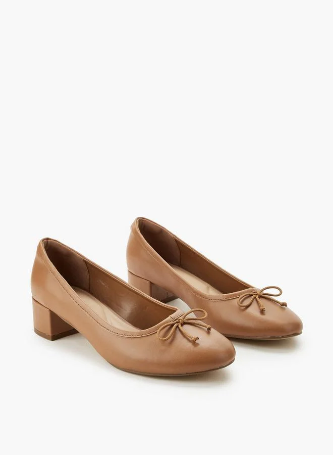 Celeste Women Bow Detail Block Heel Shoes