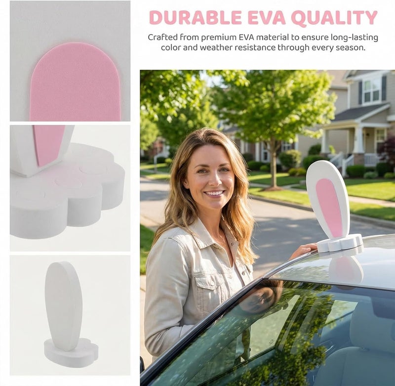 2Pcs Antenna Topper for Car: Novelty Car Rooftop Antenna Topper, Funny Rabbit Ears Ornament for Automobiles Exterior Decoration - Image 3