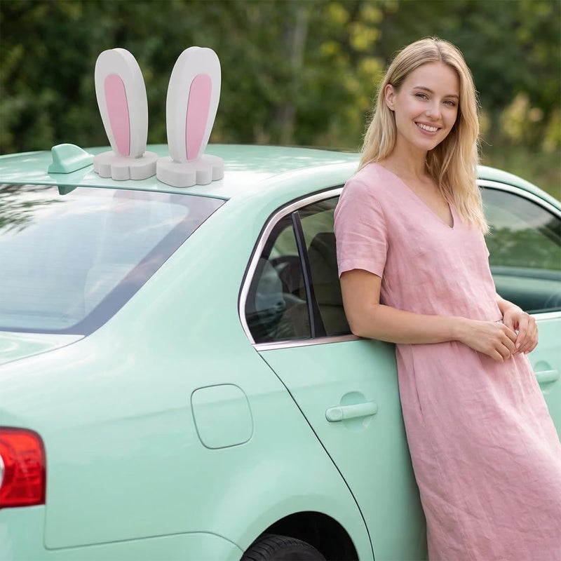 2Pcs Antenna Topper for Car: Novelty Car Rooftop Antenna Topper, Funny Rabbit Ears Ornament for Automobiles Exterior Decoration - Image 4