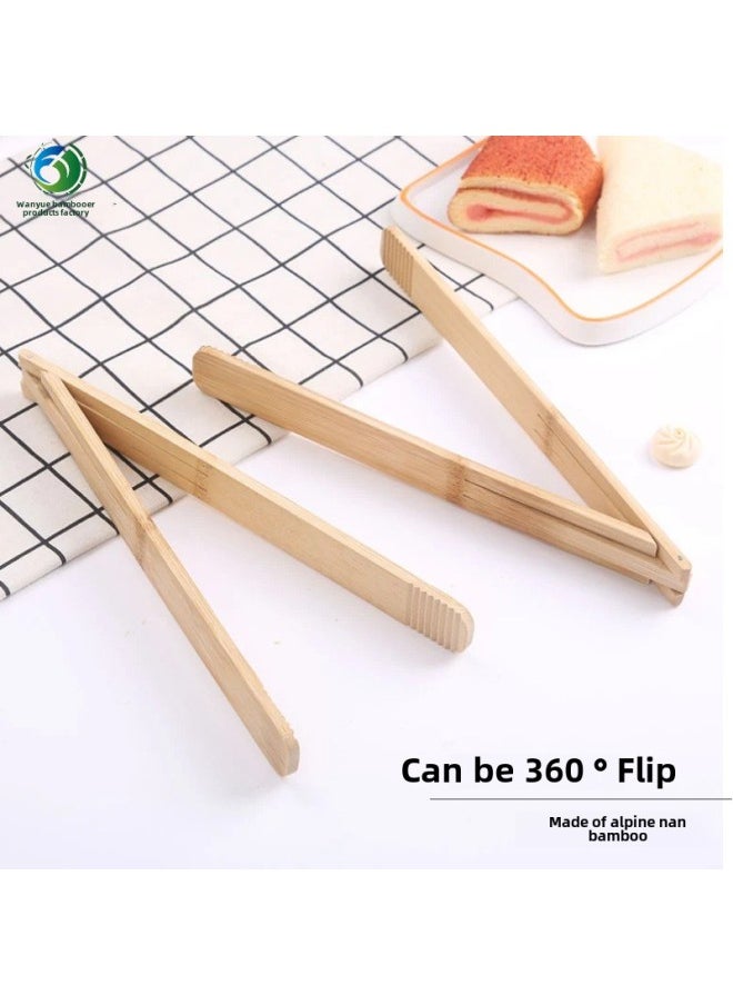 Generic Bamboo Clip Commercial Household Vermicelli Clip Kitchen Air Fryer Accessories Pliers Daquan Steak Bread Clip Anti-slip-Specifications:28cm 20 Flat Foldable Bamboo Clips  - Image 4