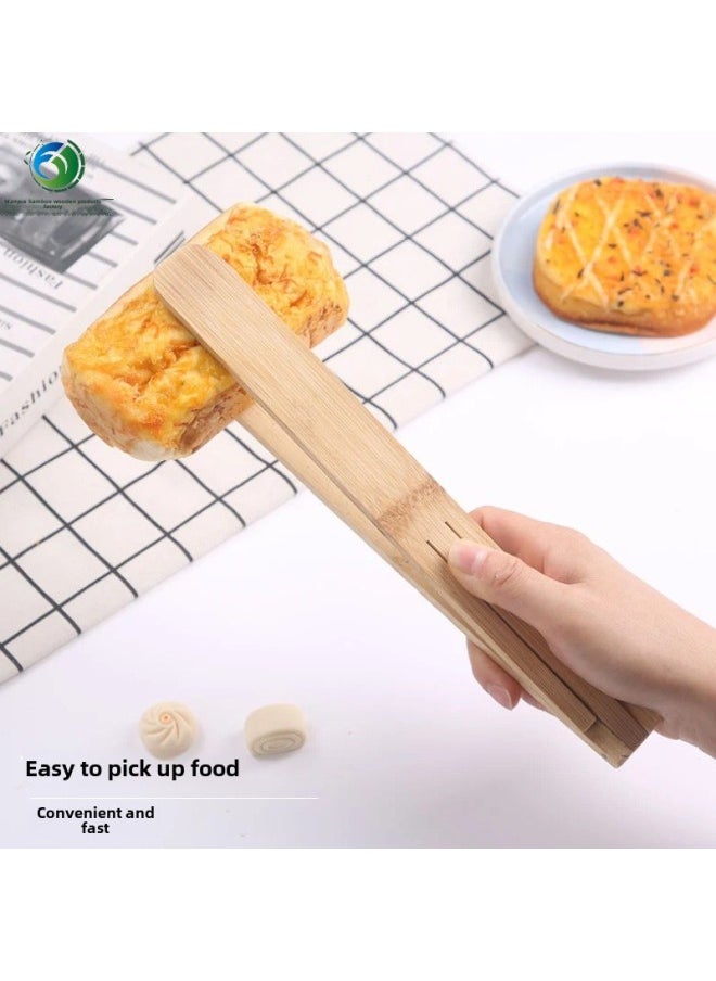 Generic Bamboo Clip Commercial Household Vermicelli Clip Kitchen Air Fryer Accessories Pliers Daquan Steak Bread Clip Anti-slip-Specifications:28cm 20 Flat Foldable Bamboo Clips  - Image 3
