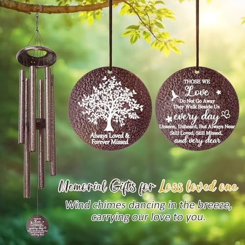 Synhonty Memorial Gifts for Loss of Love one, 25''Memorial Wind Chimes of Sympathy Gifts for Loss of Love one, Bereavement, Condolence, Remembrance Gifts,Windchimes in Memory - Image 3