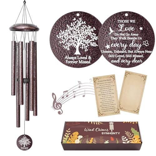 Synhonty Memorial Gifts for Loss of Love one, 25''Memorial Wind Chimes of Sympathy Gifts for Loss of Love one, Bereavement, Condolence, Remembrance Gifts,Windchimes in Memory - Image 1