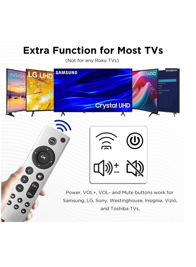 Raxoom Universal Remote Control Replacement for Apple TV 4K Apple TV Box 2nd 3rd 4th Gen Apple TV HD A2843 A2737 A2169 A1842 A1625 A1427 A1469 A1378 A1218 - Image 5