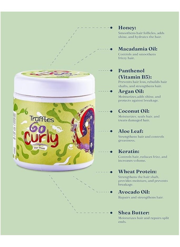 Truffles - mask for curly hair with honey and avocado 240 ml - Image 1