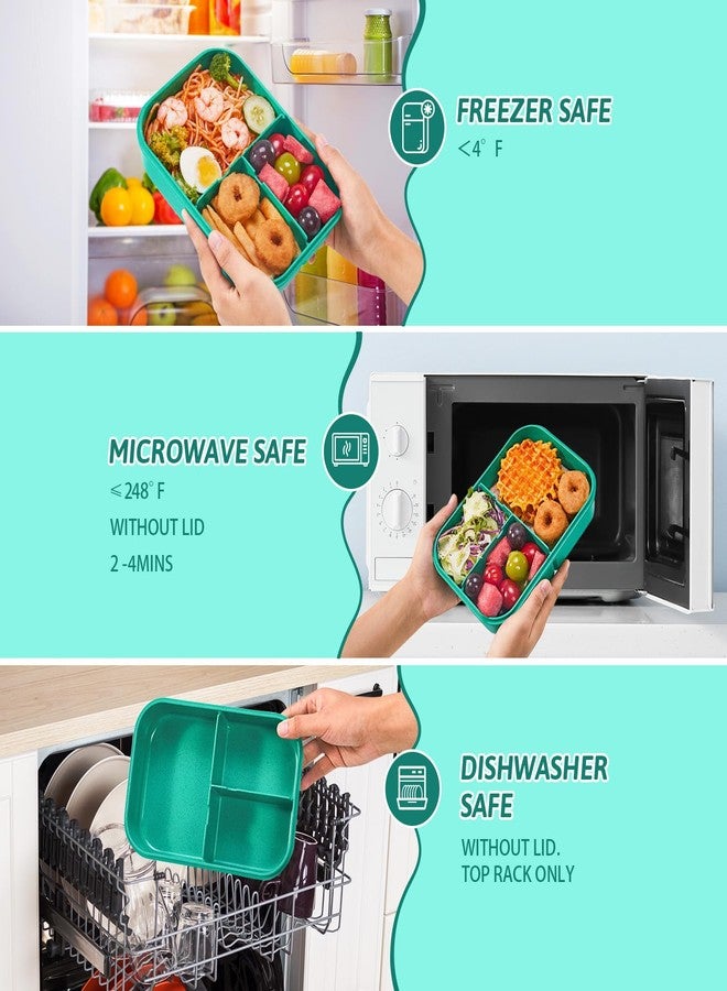 MISS BIG Bento Box for Kids, Leakproof Lunch Box, No BPAs & Chemical Dyes, M/W, D/W & Fridge Safe (1150ml Green) - Image 5