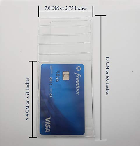ag wallets Unisex Vinyl Set of 2 Clear Premium Quality Wallet Insert from (Checkbook 6 Page) - Image 4
