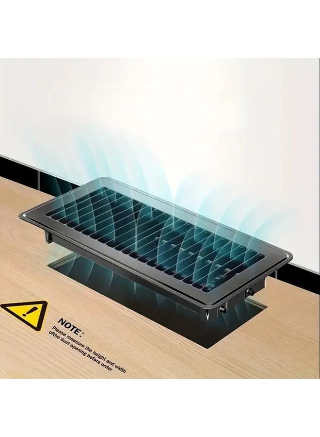 أغطية فتحات التهوية البنية الأرضية متينة وقابلة للتعديل لمكاتب المنزل وسجلات الأرضيات الجدارية والشبكات - Image 2