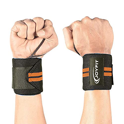 Joyfit Wrist Wraps- Wrist Support with Adjustable Straps and Thumb Loops for Home and Gym Workout, Weightlifting, Crossfit, Strength Training, Injury Protection for Men & Women [Pair] - Image 1