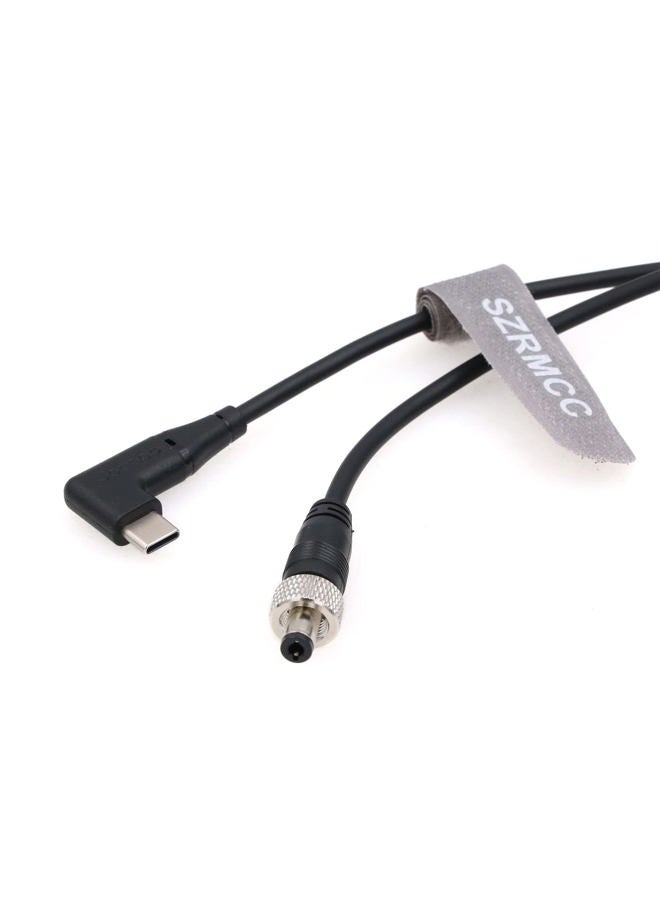 SZRMCC 12V PD Type-C USB C to Locking DC 2.1 2.5 Trigger Power Cable for Atomos Battery Eliminator Shinobi 7 Shogun Connect Video Devices Pix-E7 E5 Monitor (39inches/1m, Straight Locking DC) - Image 2