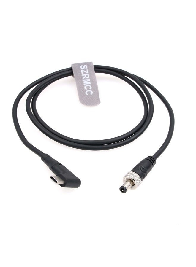 SZRMCC 12V PD Type-C USB C to Locking DC 2.1 2.5 Trigger Power Cable for Atomos Battery Eliminator Shinobi 7 Shogun Connect Video Devices Pix-E7 E5 Monitor (39inches/1m, Straight Locking DC) - Image 1