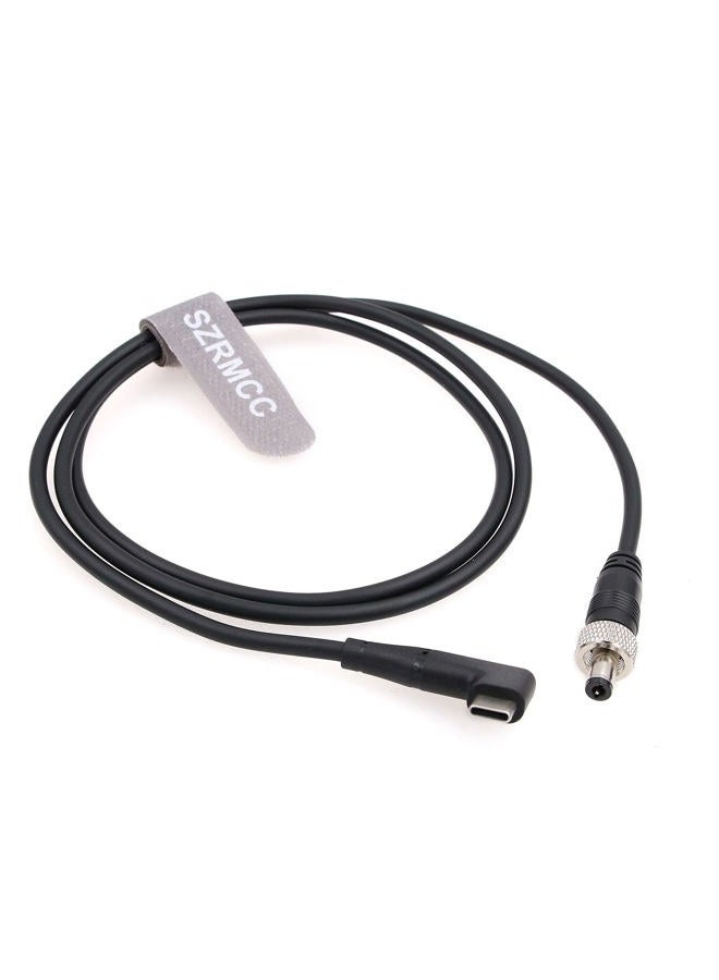SZRMCC 12V PD Type-C USB C to Locking DC 2.1 2.5 Trigger Power Cable for Atomos Battery Eliminator Shinobi 7 Shogun Connect Video Devices Pix-E7 E5 Monitor (39inches/1m, Straight Locking DC) - Image 4