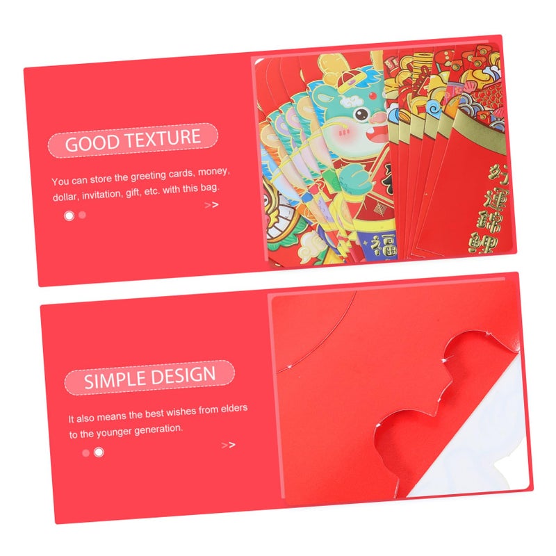 24pcs Chinese Red Envelopes Cute Cartoon Design For Lunar New Year Weddings Birthdays - Image 5