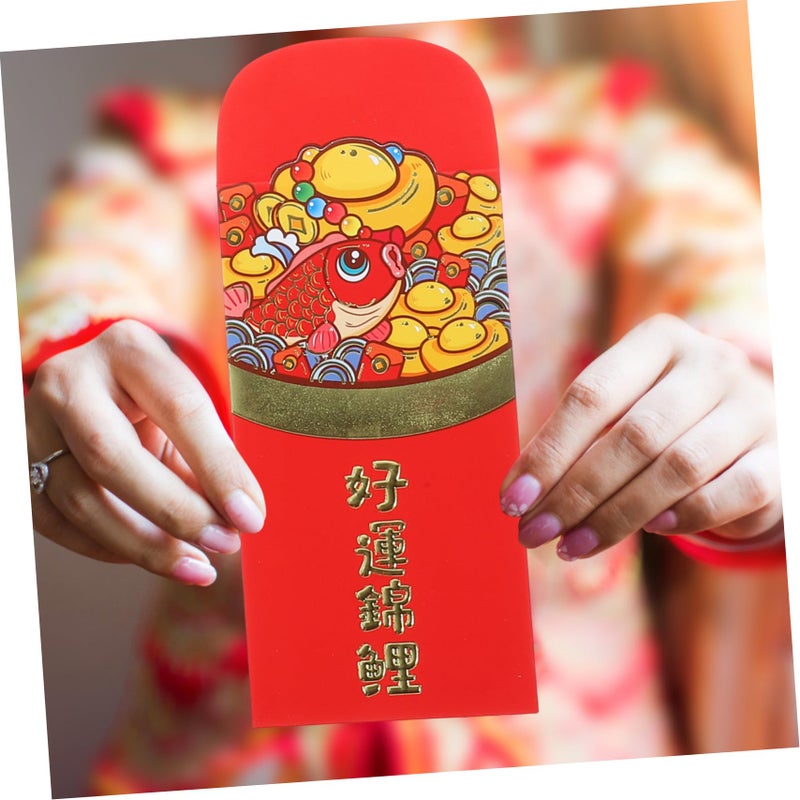 24pcs Chinese Red Envelopes Cute Cartoon Design For Lunar New Year Weddings Birthdays - Image 4