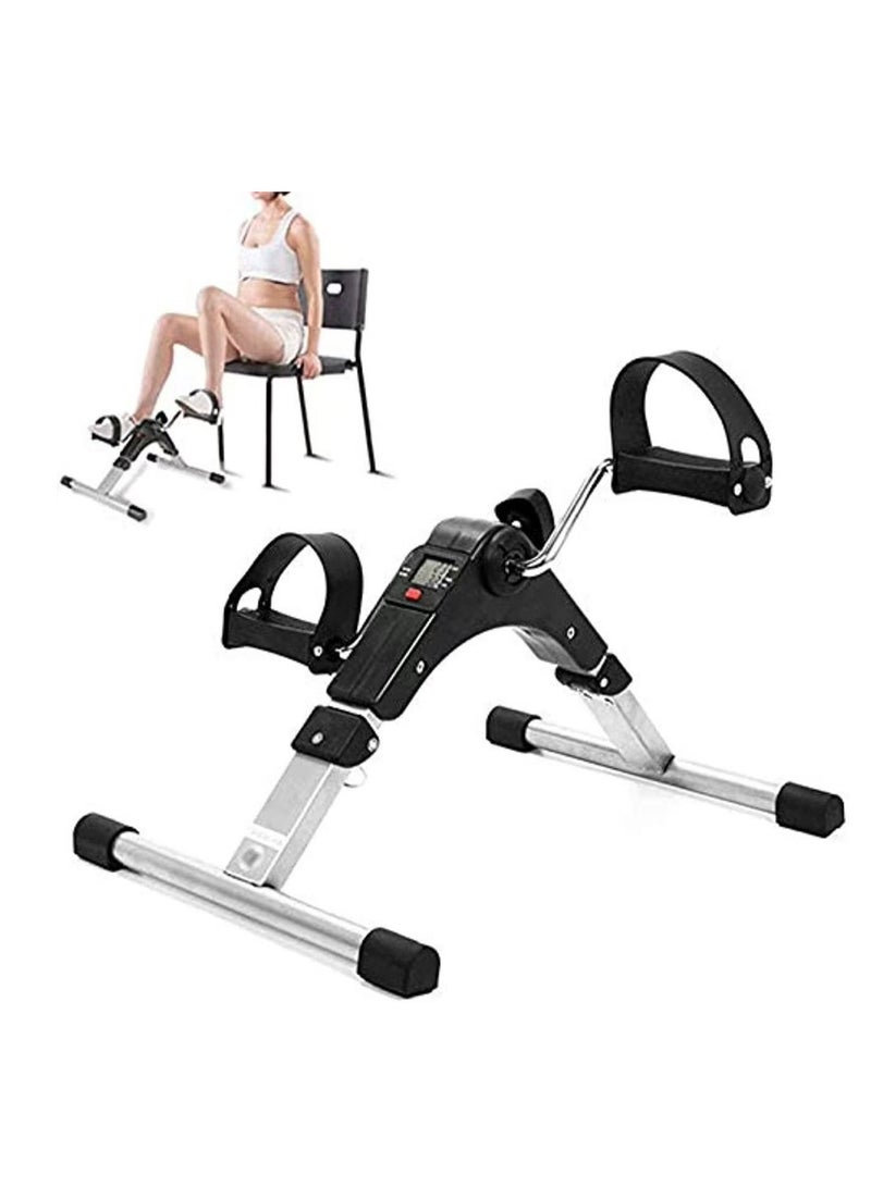 Generic Folding Fitness Pedal Stepper Exercise Machine Portable Pedal Exerciser with LCD Display Under Desk Bike Pedal Exerciser with LCD Display for Arms and Legs Indoor Cycling Bike Stepper for Adults & Seniors  - Image 1
