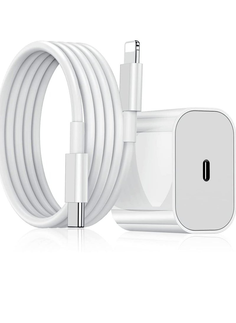 ELTRAZONE 20W Fast iPhone Charger PD 3.0 USB C Charger Adapter with USB C Cable Compatible for iPhone Charger 13, 12, 11, Mini, X Series and Later (Charger)  - Image 1