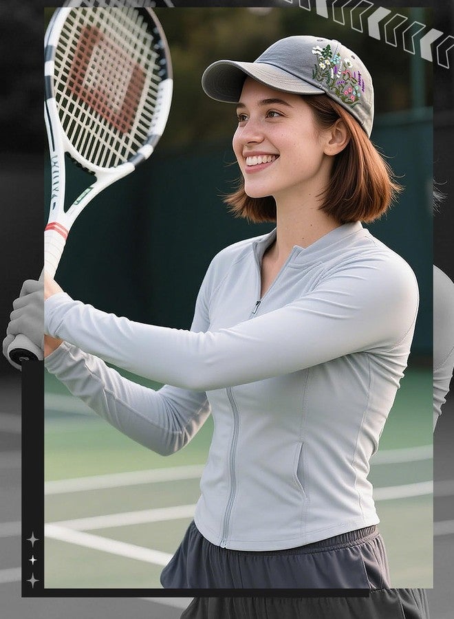 Big Gun Biggun Embroidered Baseball Cap - Adjustable Hat, Soft Breathable Poly Hats for Women Men, Flower Gray - Image 4