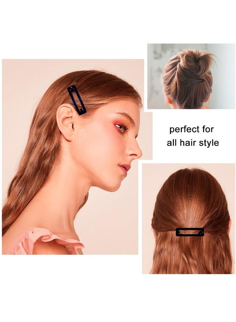 CY 120PCS Black Hair Clips for Girl Metal Snap Hair Barrettes, 2 Inch Hair Accessories for Girl & Kids Women (6 Styles) By CYBAUG - Image 2