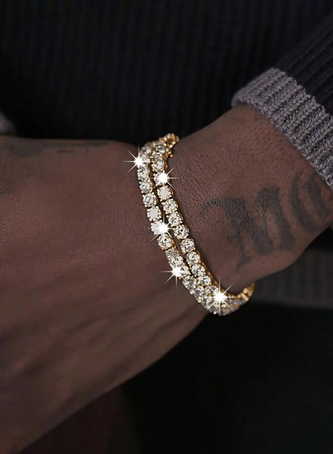 Take Two Styli Set of 2 - Embellished Link Tennis Braceletâ€Œ - Image 1