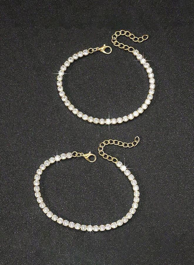 Take Two Styli Set of 2 - Embellished Link Tennis Braceletâ€Œ - Image 3