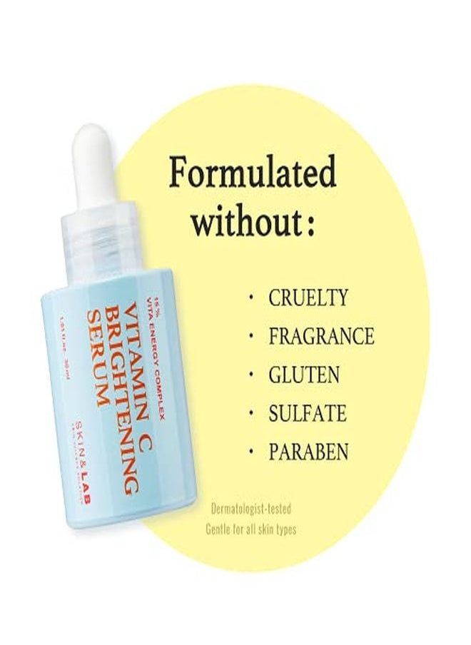 SKIN & LAB SKIN SCIENCE SOLUTION - Serum For Face, 15% Vita Energy Complex, Hyaluronic Acid, Panthenol | Anti Aging | Even Skin Tone | Brighten Dark Spot | Hypoallergenic | 1.01 Fl Oz. - Image 1