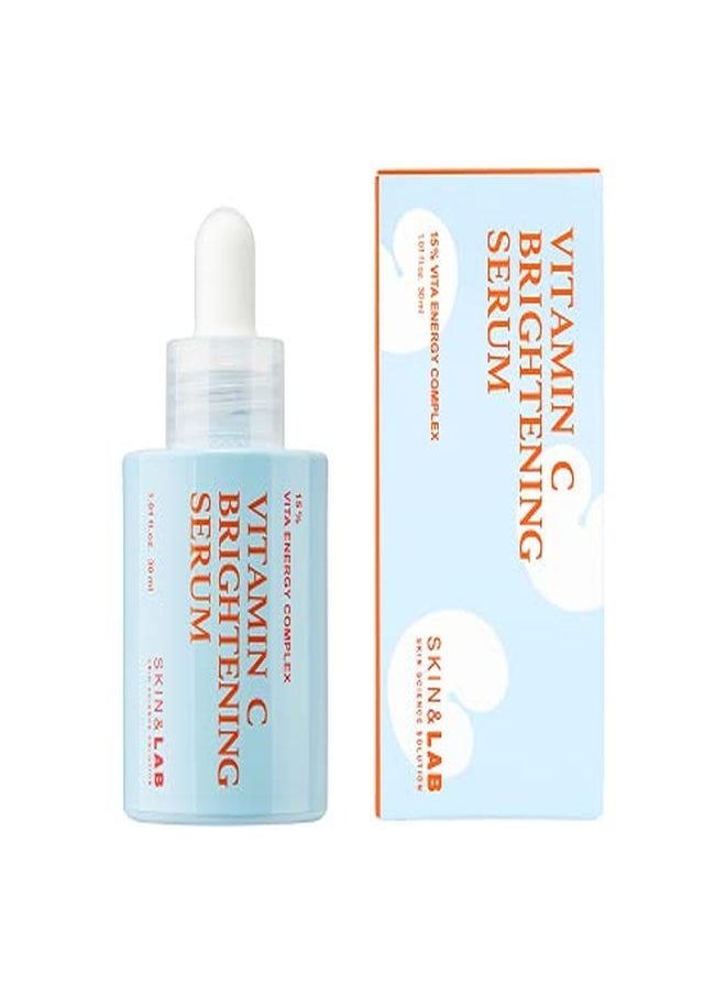 SKIN & LAB SKIN SCIENCE SOLUTION - Serum For Face, 15% Vita Energy Complex, Hyaluronic Acid, Panthenol | Anti Aging | Even Skin Tone | Brighten Dark Spot | Hypoallergenic | 1.01 Fl Oz. - Image 1