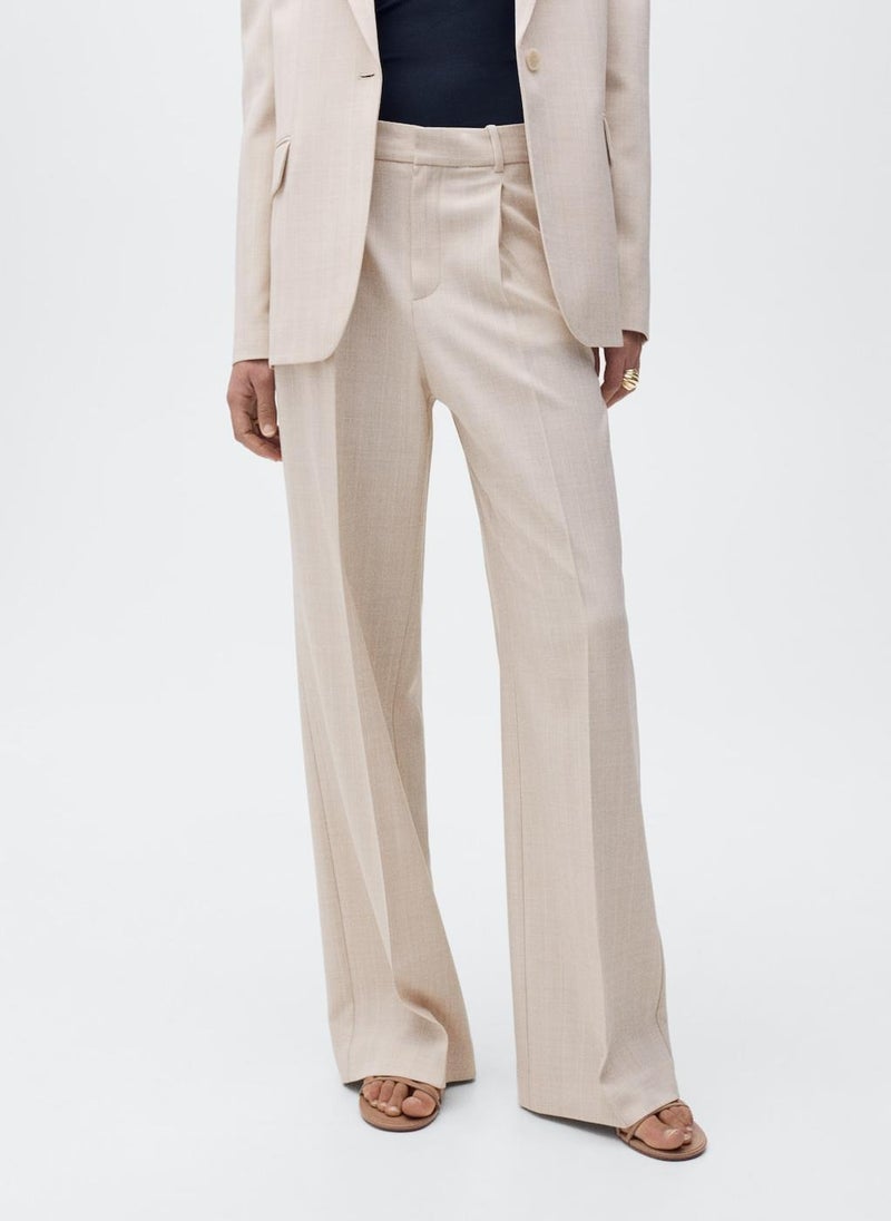MANGO Straight-Fit Suit Trousers  - Image 1