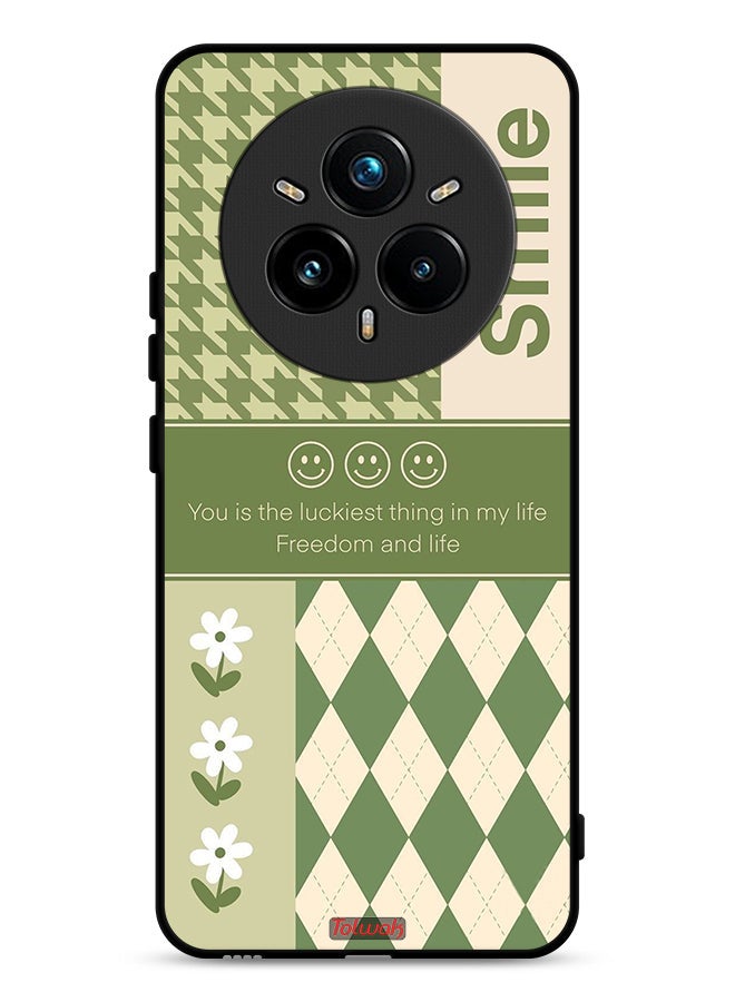Tolwak Realme 14 Pro Plus 5G Protective Case Cover Smile Is The Luckiest Thing In My Life
