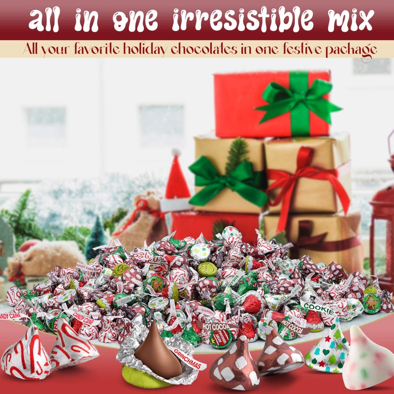 Christmas Candy Collection - 1 LB Bag (Approx. 100 Pieces) - Candy Cane, Hot Cocoa, Sugar Cookie Flavors - Assorted Holiday Chocolate, Perfect for Stocking Stuffers, Gift Bags, and Holiday Parties - Image 2