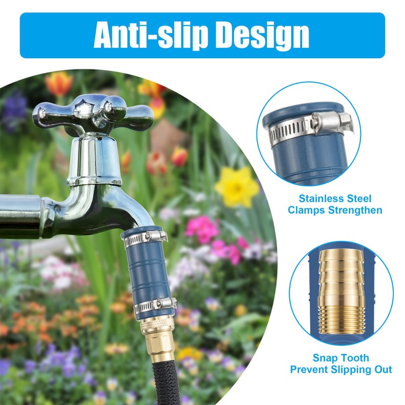 Feekoon 1 Pack Universal Faucet Hose Adapter, Thickened Sink Hose Attachment for Faucet, Flexible Silicone Sleeve Water Hose Connector for RV Garden Hose Damaged/Stripped Faucet Threads or Threadless Faucet - Image 4