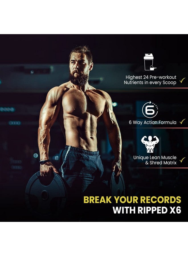 NATURYZ Naturyz Ripped X6 Pre Workout With Highest 24 Nutrients For Extreme Pump,Power,Endurance,Energy,Focus, For Fitness Enthusiasts,Athletes & Bodybuilders- 400 grams (Guava Flavour) - Powder, 1 count  - Image 5