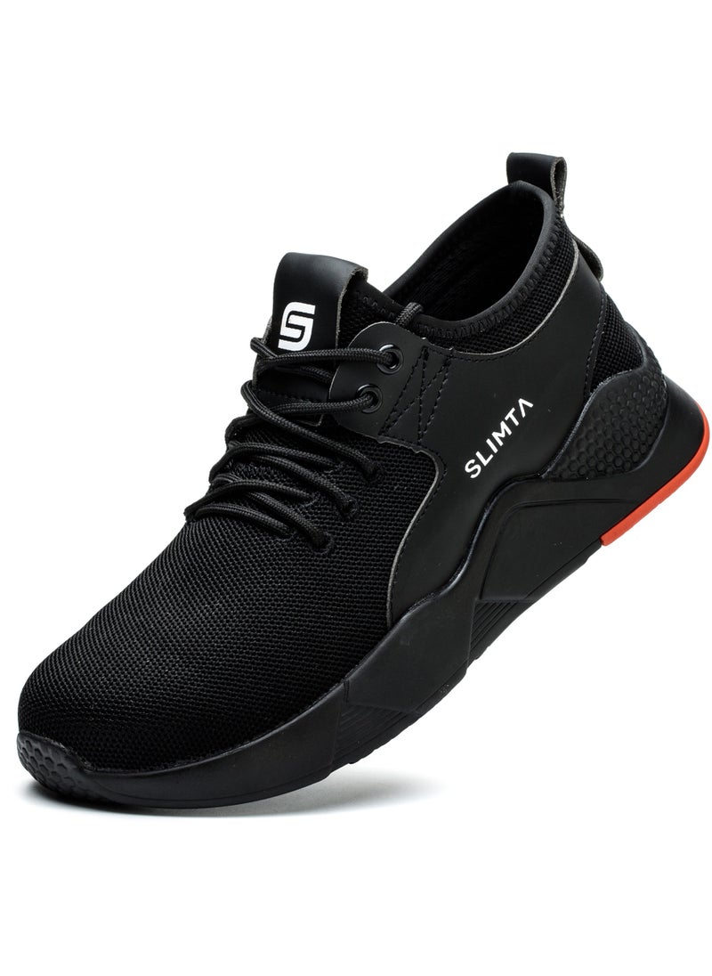 SLIMTA - SLIMTA® Safety Shoes for Men Women Steel Toe Boots Non-Slip Lightweight Breathable Sneakers Puncture Proof Protective Industrial Black Work Shoes - Image 1