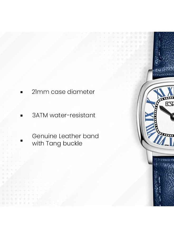 Ecstacy  Women's Leather Analog Watch E25502-SLLW - 21mm mm for Women | Best Price UAE