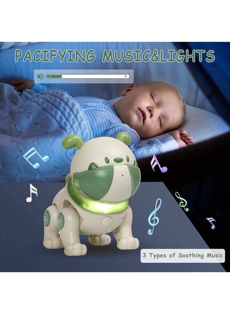 SOLARAE Robot Dog Toy for Kids, Remote Interactive Electronic Pets with Interactive Touch Sensors, LED Lights, Recording, Smart Dancing Walking RC Robot Puppy Dog for Kids Over 3, Green - Image 3